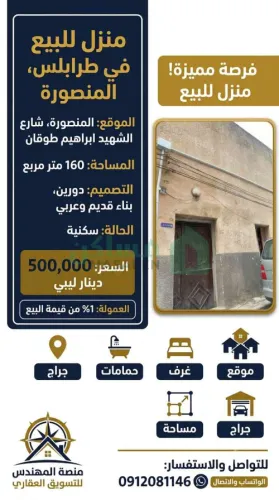 منزل دورين للبيع في المنصورة طرابلس