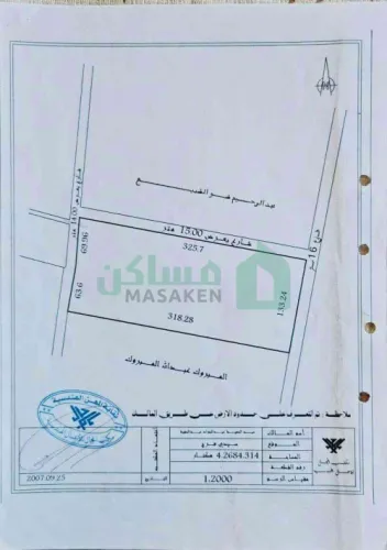 قطعه أرض للبيع في سيدي فرج شارع لطيوش