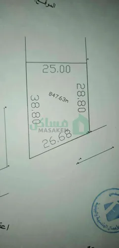 قطعة خلف الشيل بوهادي الضبعي 850متر واصل ضي